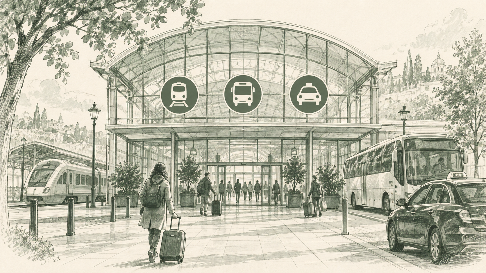 Airport terminal and ground transport planning